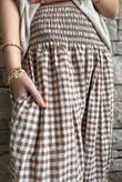 Nonni Gingham Bloomer Pant Hazelnut